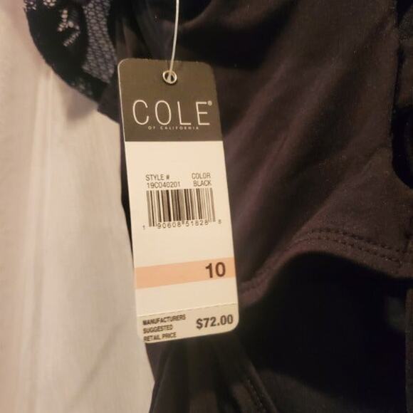 NWT Cole - Lace Ruffle Black Swimsuit - Picture 6 of 6